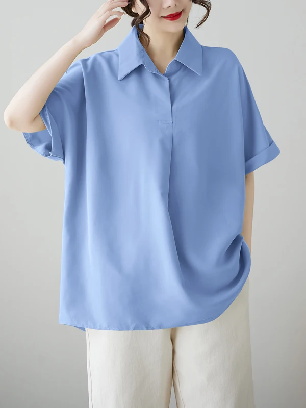 

Женский летний утягивающий топ больших размеров Ne ort Sve irt свободного покроя в Корейском стиле с прямым вырезом