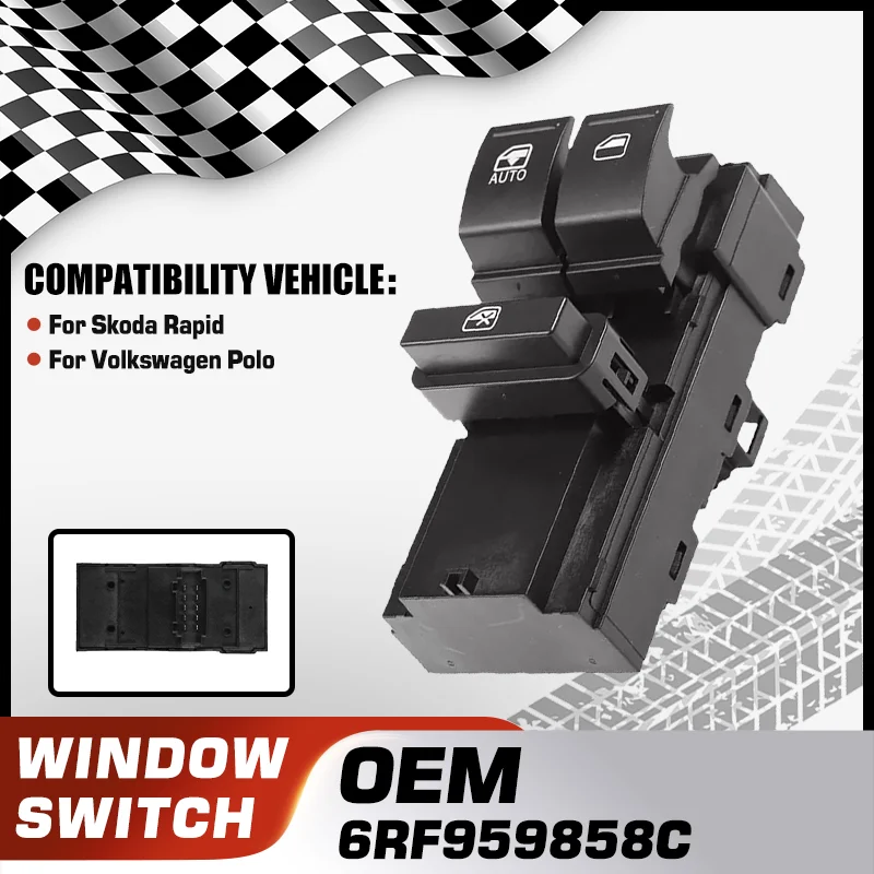 

6RF959858C For Skoda Rapid NA2 Volkswagen Polo Volkswagen Vento Electric Power Car Window Control Switch Button car accessories