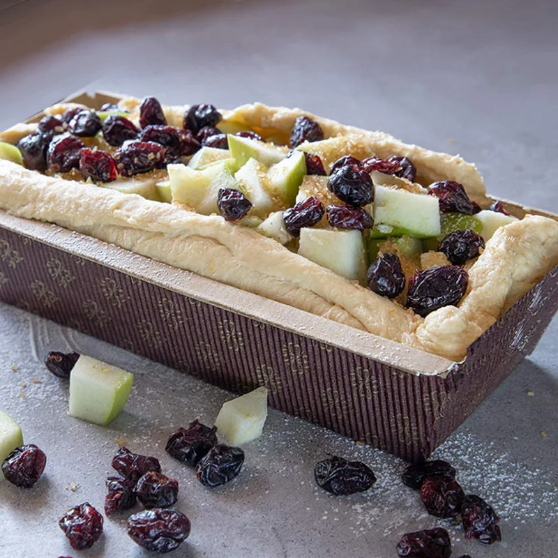 Moule rectangulaire en papier pour cuisson de pain de viande, moule à gâteau sûr au four, boutique de poulet, bonbons, jxMeatloPG Bundt