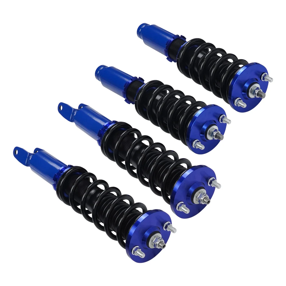 Coilovers For Honda Civic 1996-2000, Adjustable Height Spring Shock Absorber Suspension Kit Complete Assemblies Blue/Red/Gold