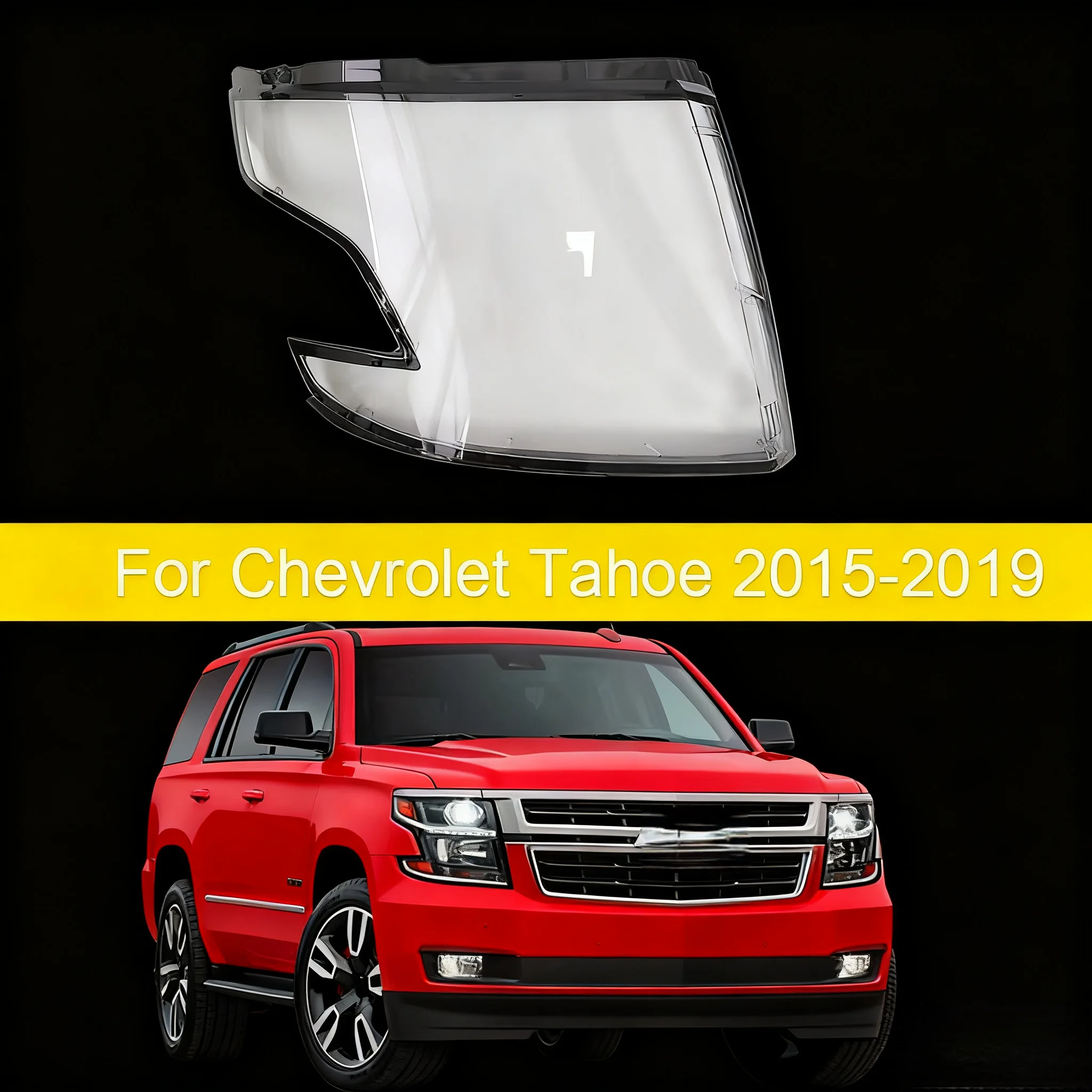 

Car Headlamp Head Lamp Light Caps Lampshade Lampcover Clear Lens Shell for Chevrolet Tahoe 2015-2019 Headlight Cover