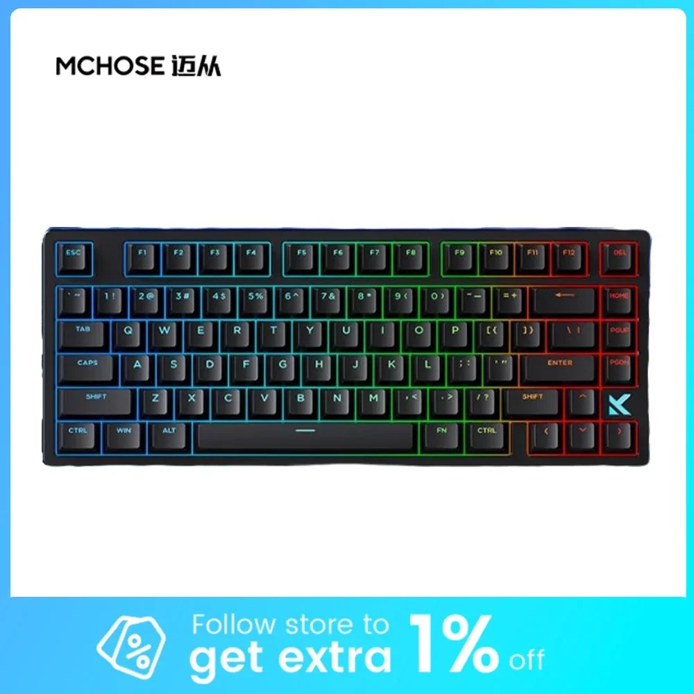 MCHOSE ZERO 75X Mechanical Keyboard RGB Wired RT0.01mm Hall Sensor 8k Esports Gaming Keyboard Custom Pc Accessory Gifts