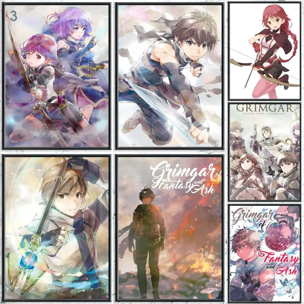 Fantasy Anime Grimgar Ashes and Illusions Poster HD Waterproof Self-Adhesive Wall Art – Multi-Scene Use, Top Gift Pick