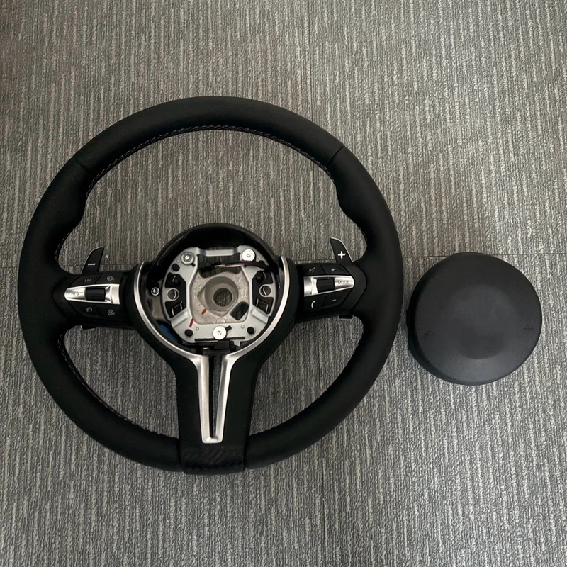 عجلة القيادة الجلدية لسيارات BMW M M3 M4 M5 M6 F01 F02 F06 F07 F10 F11 F12 F13 F15 F16 F22 F30 F31 F32 F33 F34 F48 F91 F92 F93