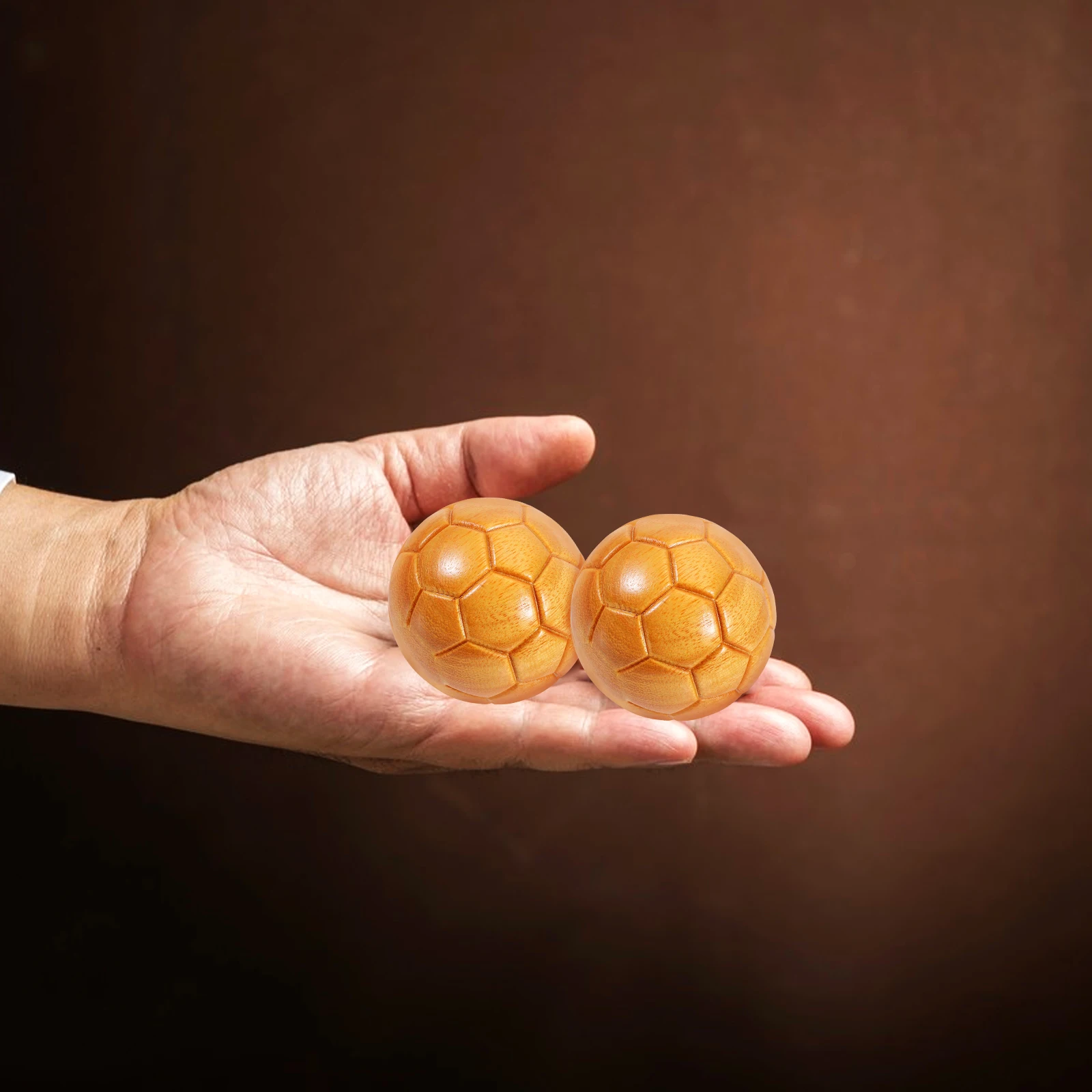

2 Pcs Football and Fitness Funny Baoding Balls Chinese Exercise Hand for Men Pendant