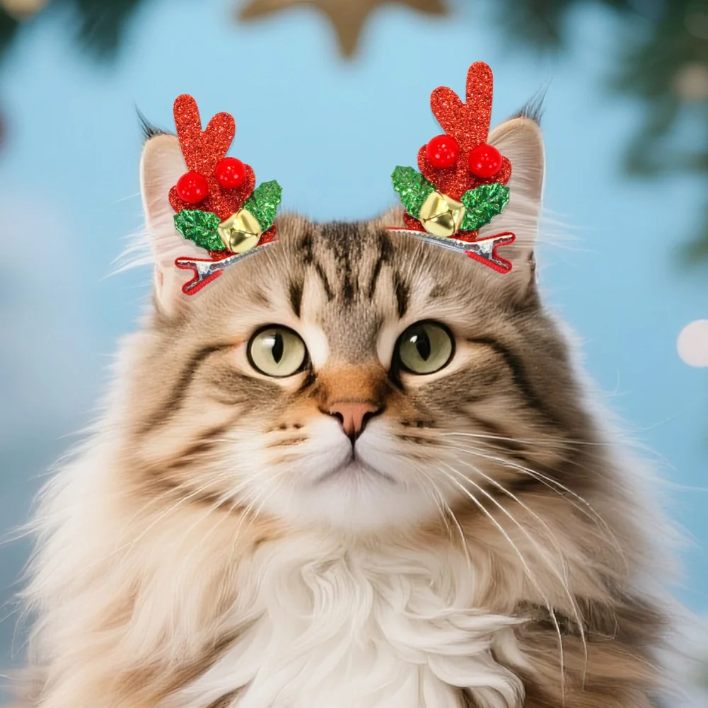 

Christmas Hair Clips 11 Pair Christmas Hair Clips Cute Antlers Ear Holiday Headpiece Hair Accessories Christmas Hat Hairpin