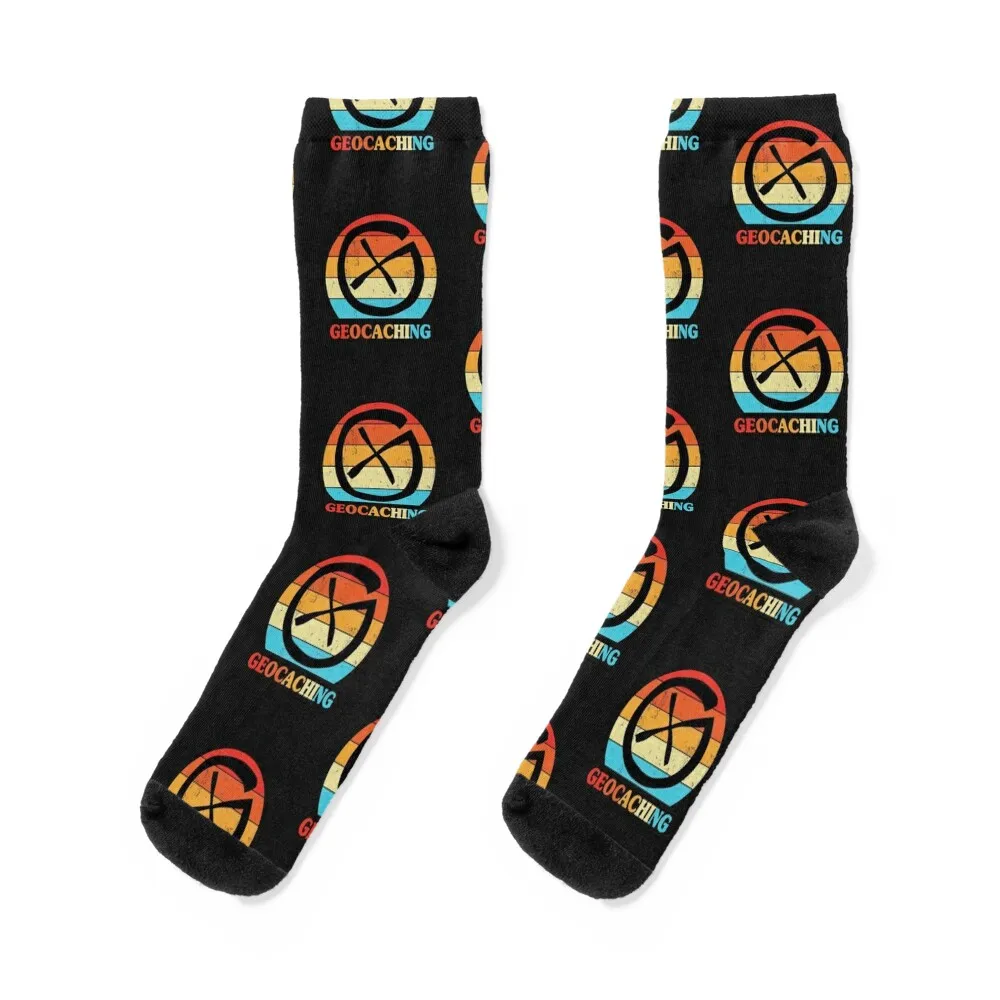 

Vintage Retro Geocaching: Best Funny Gift for Geocaching Lovers Socks retro ankle Climbing christmas gifts Socks Woman Men's