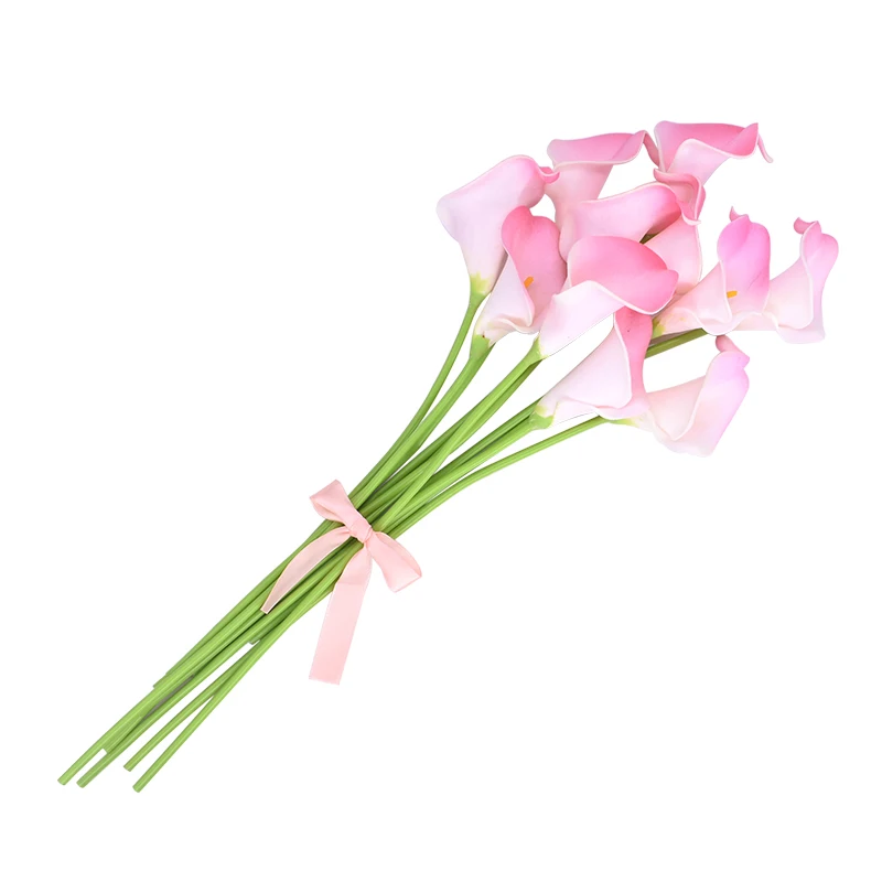 5/10pcs weiße Calla Lilie künstliche Blumen echte Berührung Hochzeits strauß Braut dekoration Party Wohnkultur Pu gefälschte Blumen – Detail 10