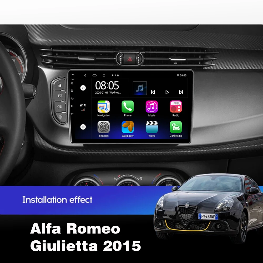 Android 14 For Alfa Romeo Giulietta 2015 Car Radio Stereo Multimedia Video Player GPS Navigation 4G WIFI DSP Head Unit BT