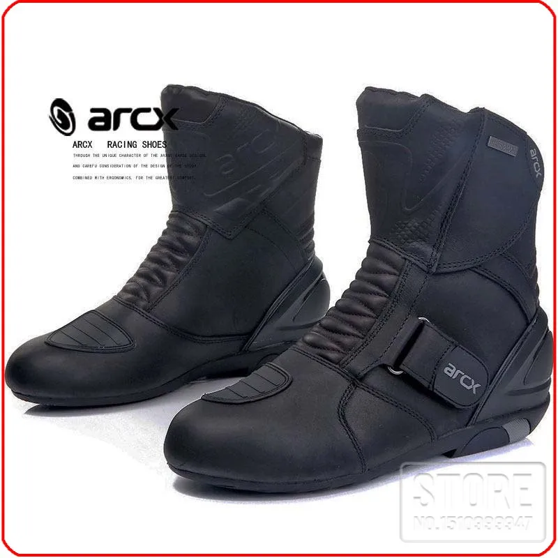 ARCX Motorcycle Boots Genuine Cow Leather Motocross Boots