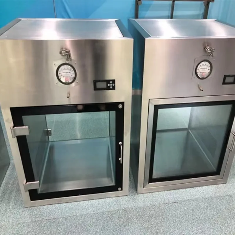 Stainless Steel Mechanic Electronic Interlock Static Dynamic Passbox Pass Through Box For Cleanroom