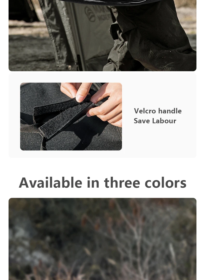 BISINNA Outdoor-Campingtasche, 26 l/30 l/42 l, faltbare Aufbewahrungstasche für Gastanks, Picknick-Kochgeschirrbehälter, Campingzubehör, verstellbare Trennwand – Detail 7