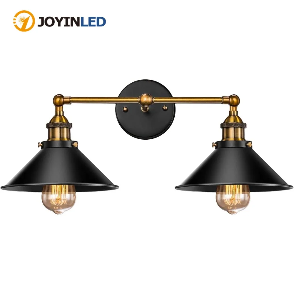 JOYINLED Industrial Wall Lamp Vintage Vanity Lights E27 Retro Metal Sconce Indoor Wall Lighting for Living Room Loft Bathroom