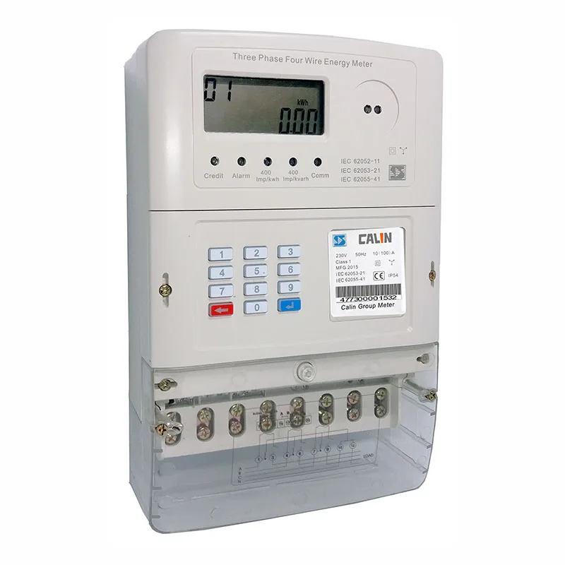 Three phase four wire prepayment energy meter