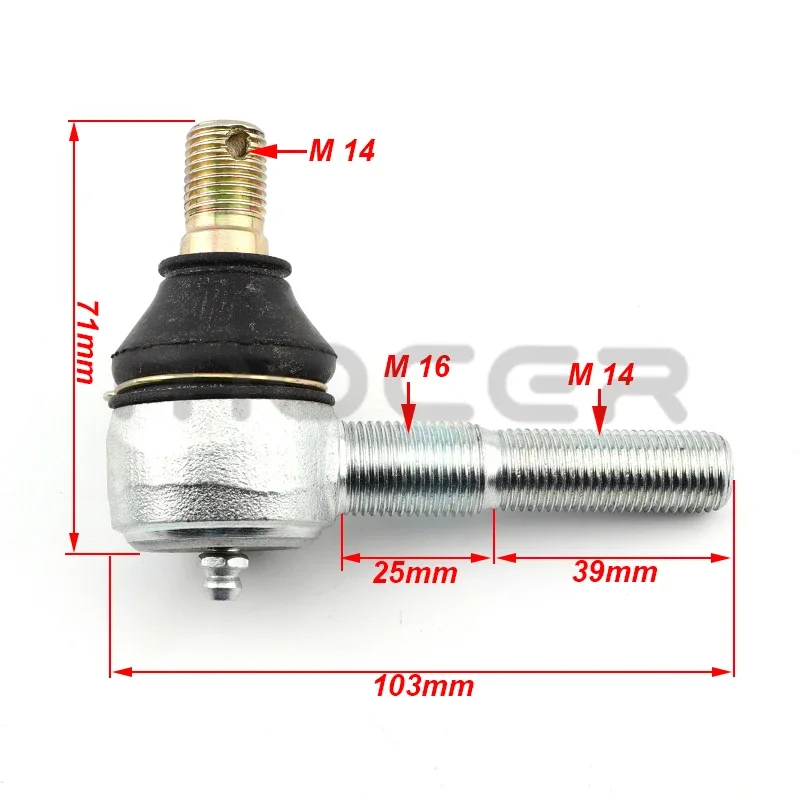 M12 M14 Adjustable Ball Joint Kit With Nozzle Fit For Bashan Kangchao 200-7 250cc 200cc Electric ATV UTV Go Kart Buggy Parts 5