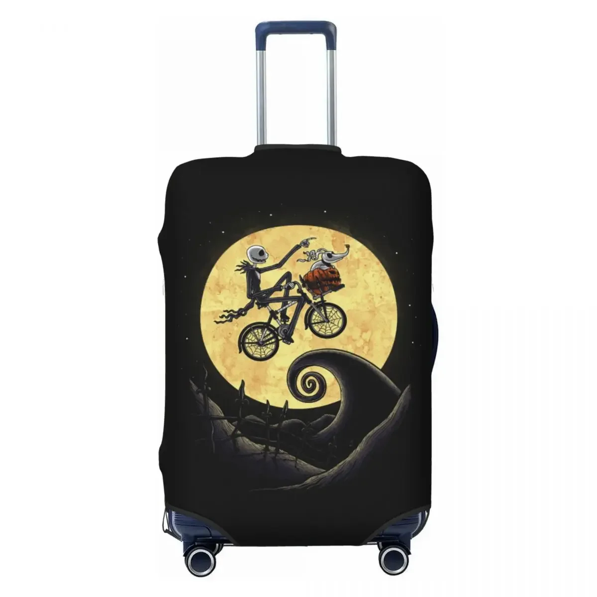 

Custom Nightmare Before Christmas Luggage Cover Halloween Movie Jack Skullington Suitcase Protector Covers Suit For 18-32 inch