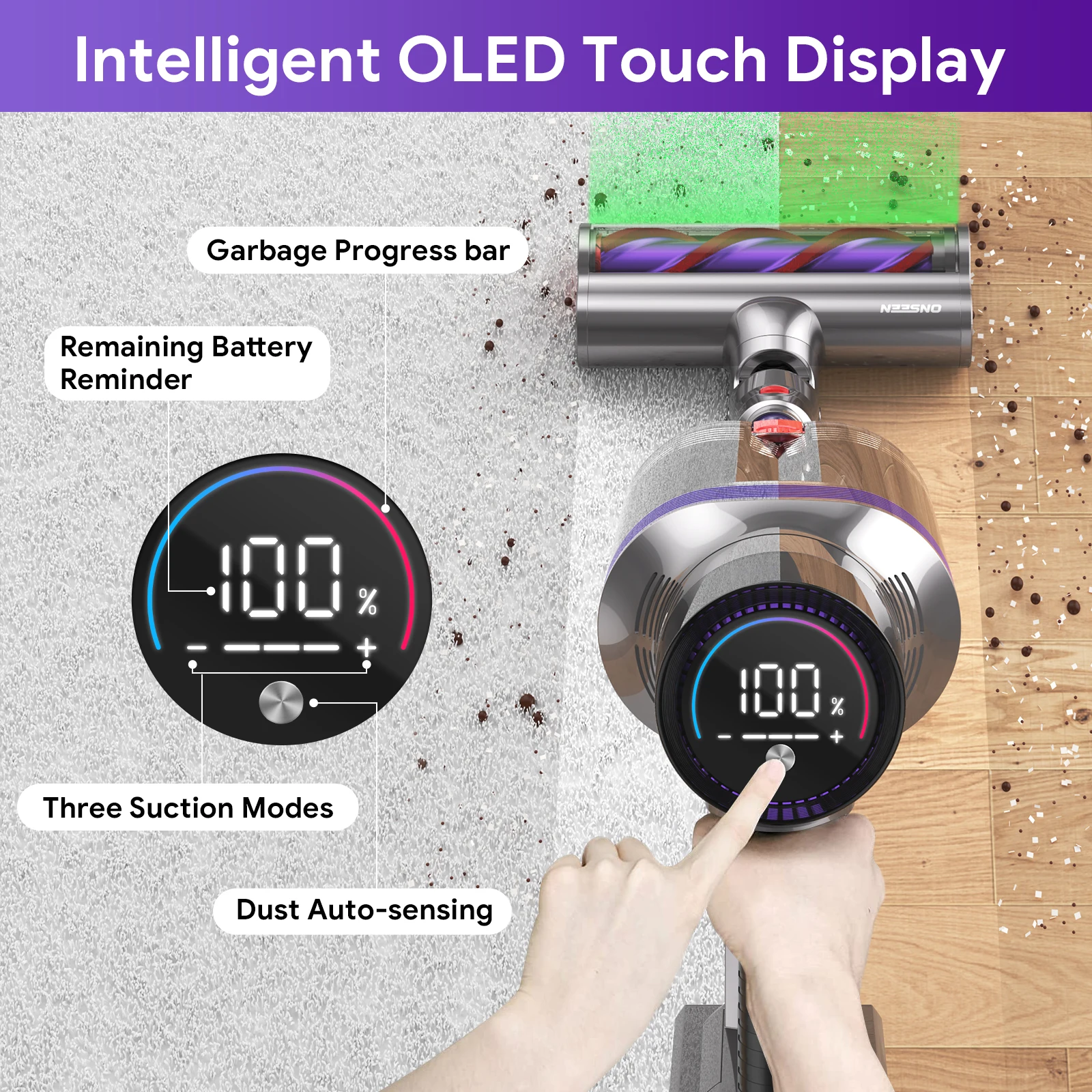 Wireless handheld vacuum cleaner, strong suction, long battery life handheld vacuum cleaner
