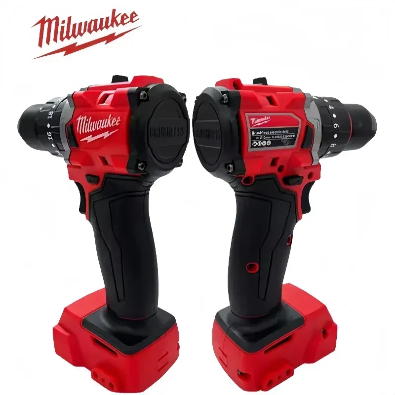 100% Milwaukee M18 Brushless Compact Hammer Drill Reinforced Gear Assembly, Strong Wear Resistance for Heavy Work