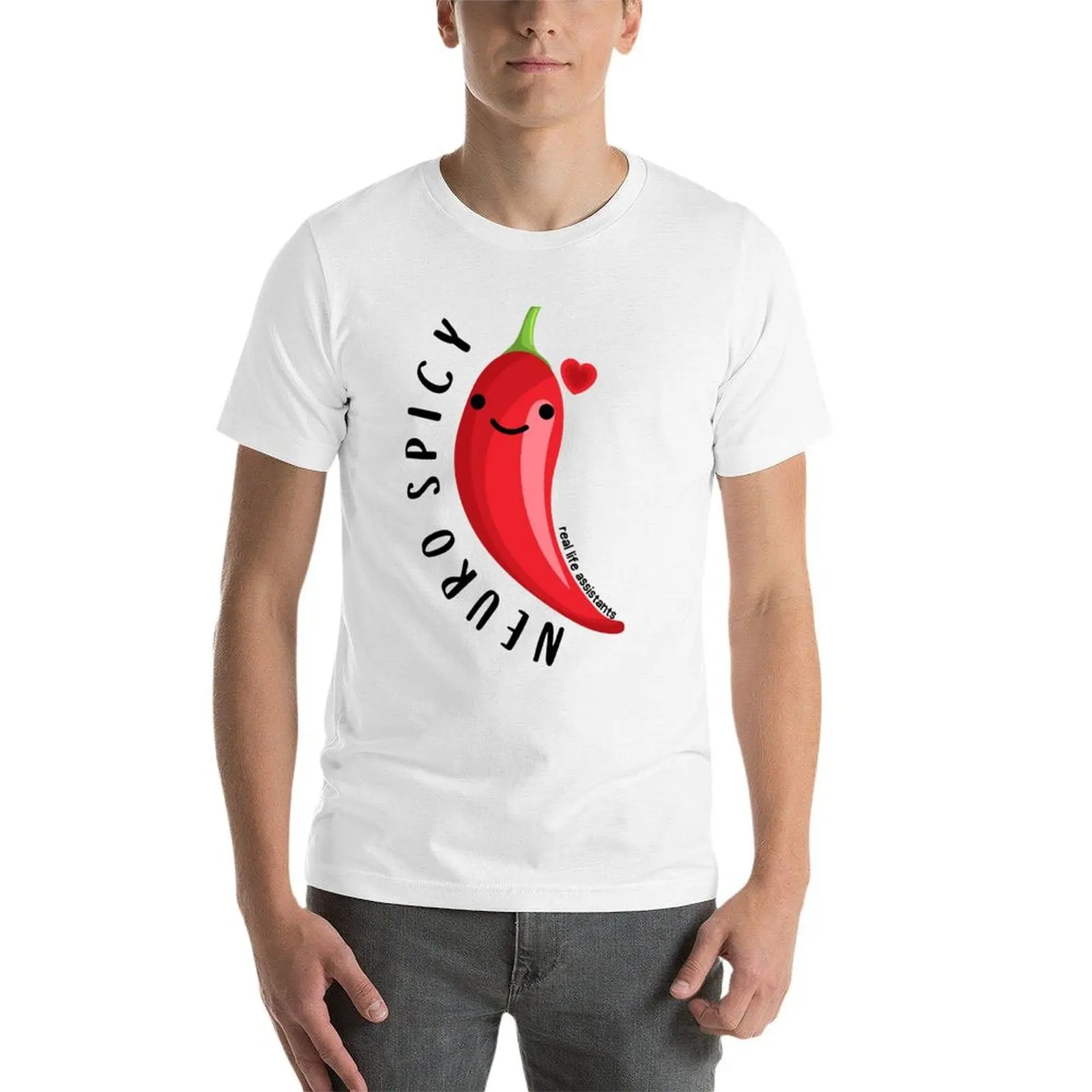 Neuro Spicy - تي شيرت أسود للكتابة للرجال، تي شيرت مضحك، تي شيرت فكاهة داكنة