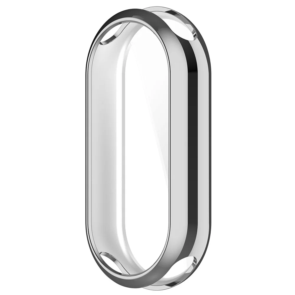 Silver Screen Protector for Xiaomi Smart Band 9/ 9 NFC Case Soft TPU Protective Cover Mi Band 9 Smartwatch Accessories
