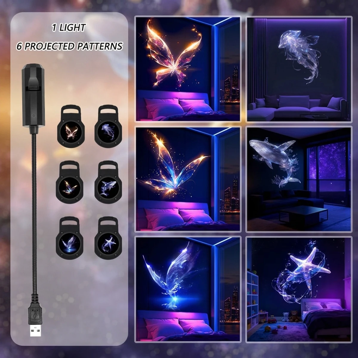 USB-Galaxie-Projektorlicht mit – Car Accessories Bangkok Bewertung und Preis