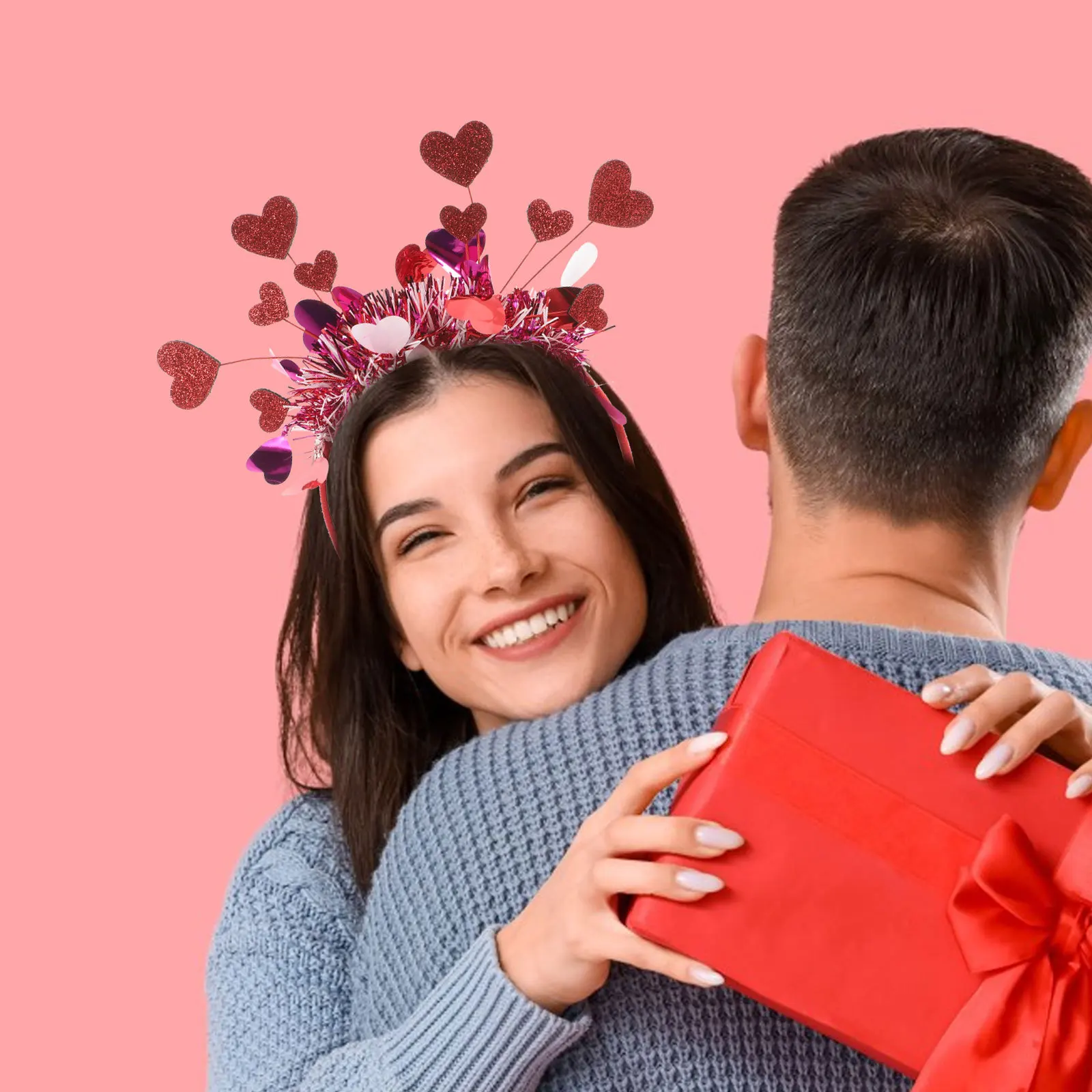 

Heart Headb Wedding Party Photo Prop Red Heart Headpiece Bridal Hair Wedding Party Headpiece Accessory Cute Headb