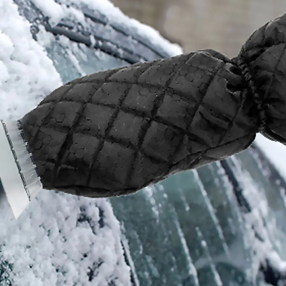 

Thermal Car De-Icing Spatula Thickened Plastic Ice Shovel Black Gloves Ice Snow Shovel Car Snow Shovel Waterproof Warm Glove