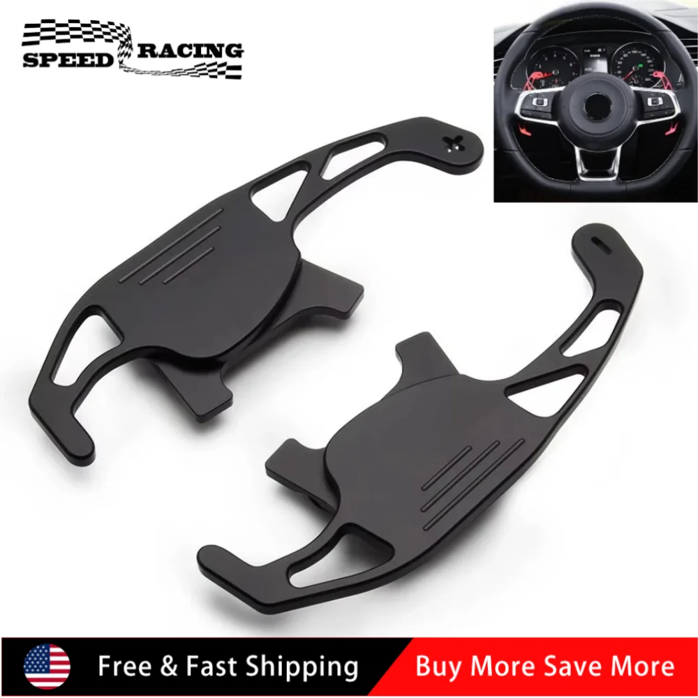 

1 Set High Quality Metal Alloy Car Steering Wheel Shift Paddle Shifter Extended For 2015-2019 Golf 7 R-line GTI Black SW-1026