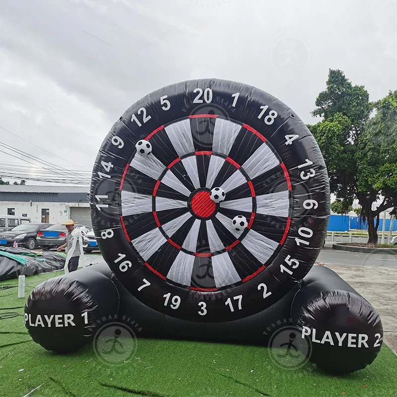 13ft Giant Outdoor Inflatable Football Darts Inflatable Soccer Dart Sports Games For Party Inflatable Human Dart Board