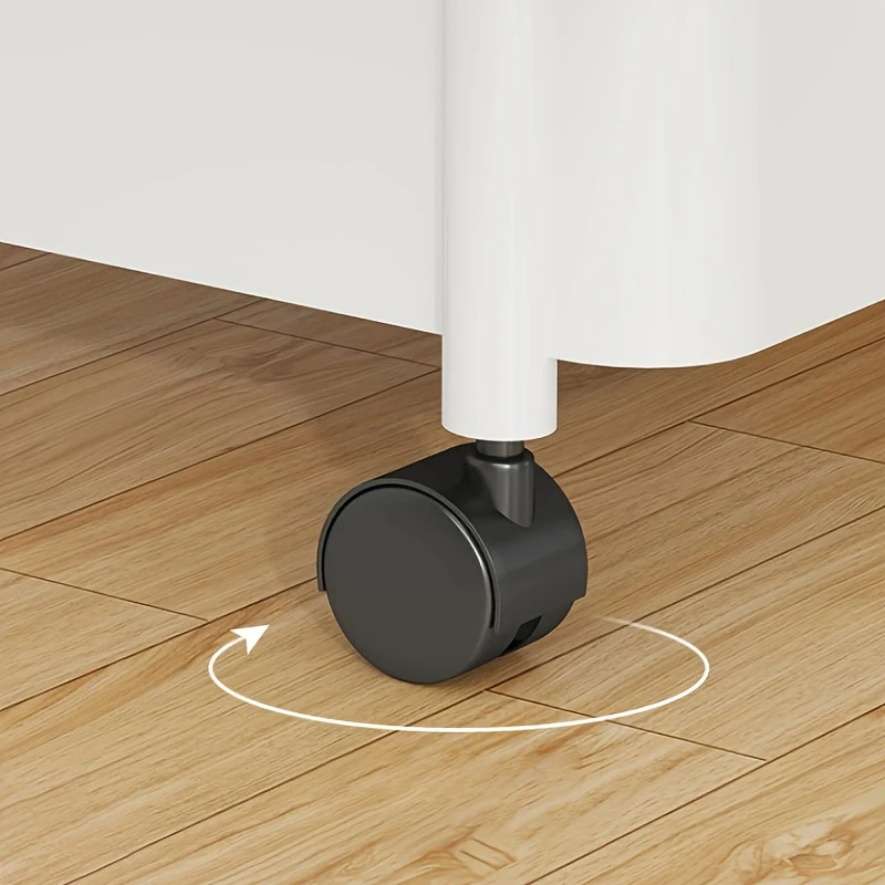 Chariot utilitaire roulant-étagères de rangement en plastique multifonctions avec poignée et roues verrouillables-idéal pour chambre/bureau/cuisine/salle de bain