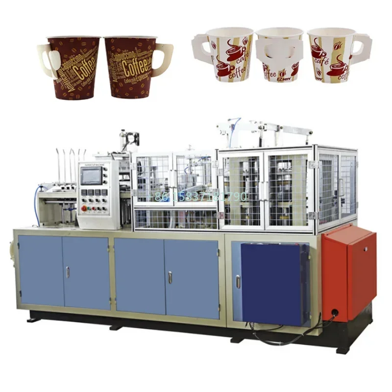 Automatic High Speed Paper Cup Making Machine Handle Applicator Fixing Hot Drinks Coffee Paper Cups Manufacturing Machine Cost