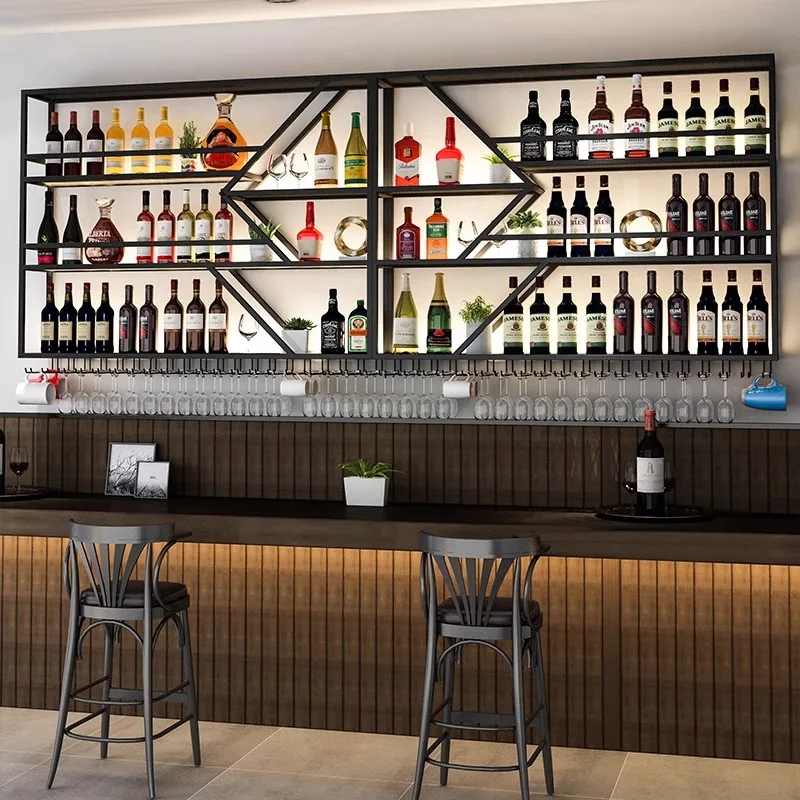 

Bar Wall-Mounted Racks, Wine Cabinet, Wall-mounted Glass Racks, Cabinet Shelves