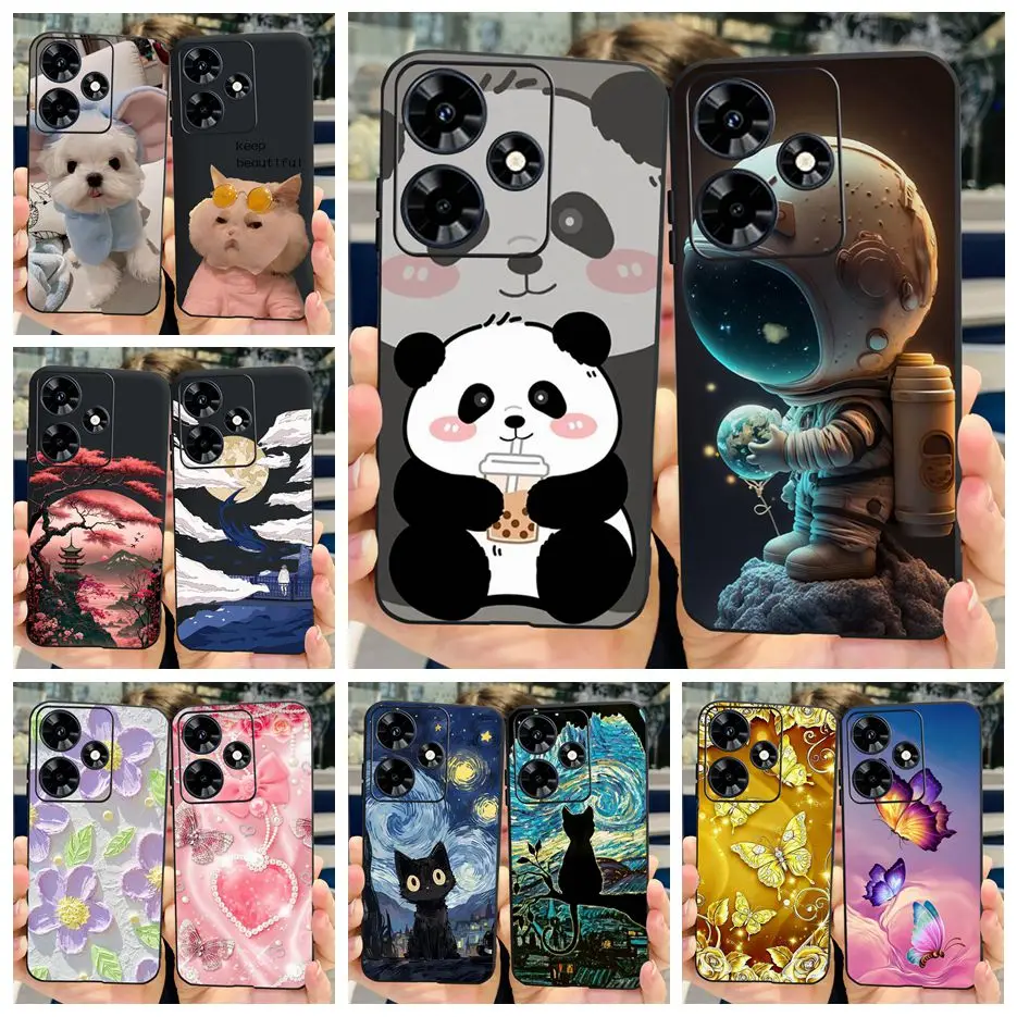 For Infinix Hot 30 4G Case X6831 Cute Panda Cartoon Painted Cover Soft TPU Phone Case For Infinix Hot 30 Play NFC Hot30 i Fundas