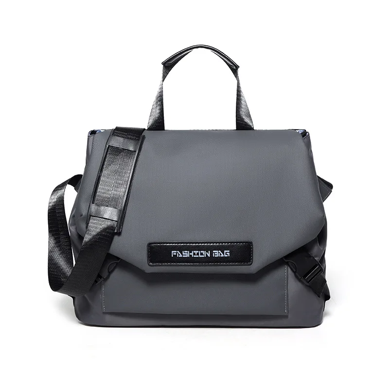 Cross-border men's shoulder bag casual simple function messenger business commuter men's arge capacity leather film messenger