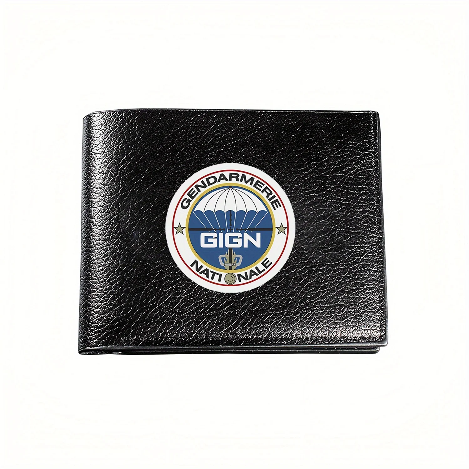 

GIGN National Gendarmerie Paratrooper Logo Mens Wallet Business Casual Elegant Simple Practical Quality Wallet Stylish Printing