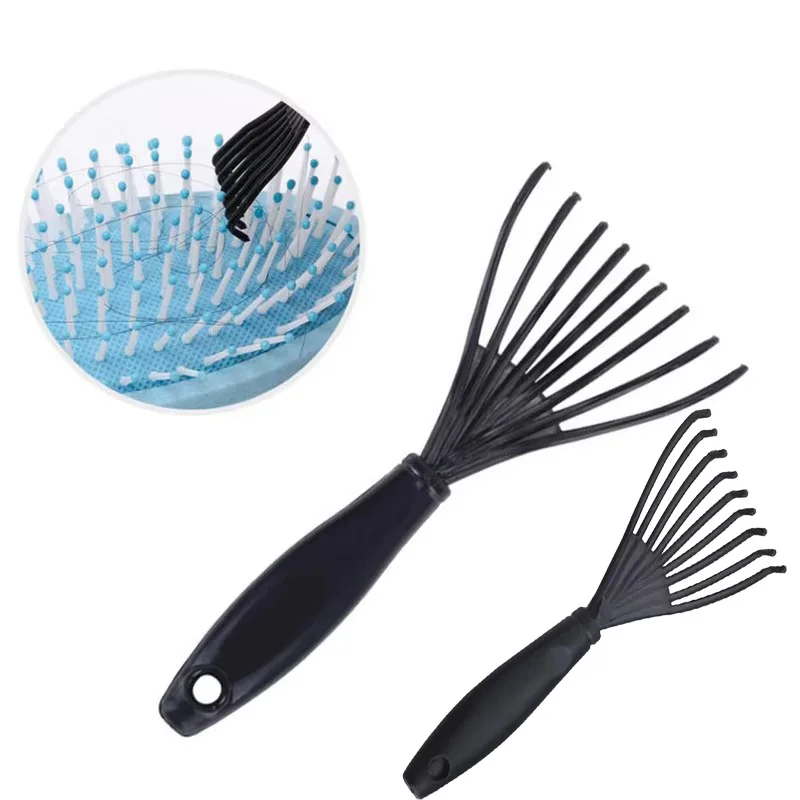 1-6pcs New Hair Comb & Brush Cleaning Remover Embedded Handle Tool Useful Cleaner Hair Comb Brush Accessories