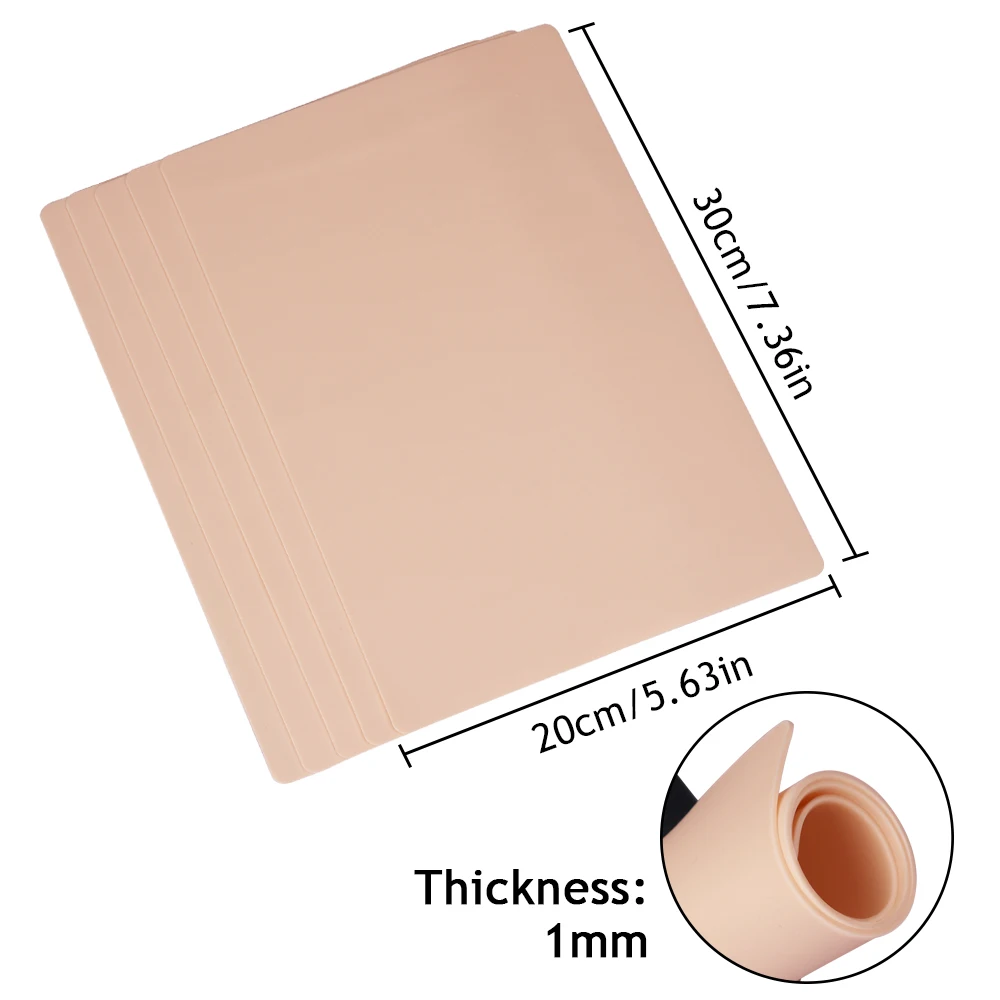 A4 Size Tattoo Practice Skin Fake Tattoo Skin Blank Synthetic Training Skin Mat for Tattoo Accessories Practice