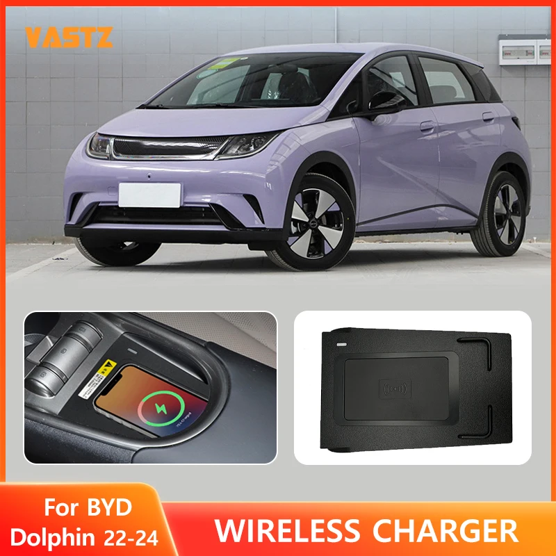 

VASTZ For BYD Dolphin 2022-2024 For Android Phones QI For Apple MagSafe Magnetic Wireless Car Phone Charger 15W Fast Charging