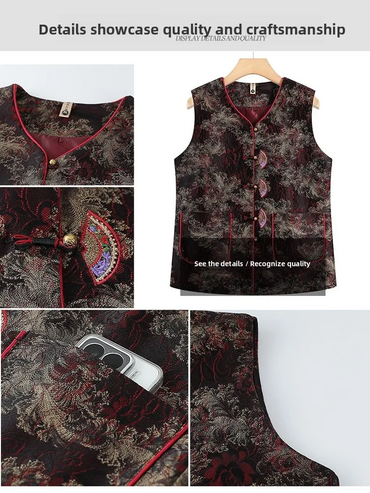 Thiened Fce ベスト 中年女性用 春秋アウター 冬 暖かい ふわふわ Jaet andmother Sle