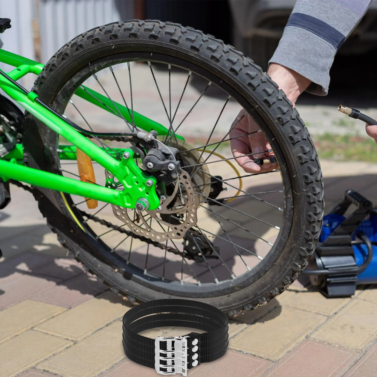 

6Pcs Universal Bike Pedal Straps Adjustable Nylon Foot Pedal Replacement Straps for Stationary Exercise Bicycle Training Fitness