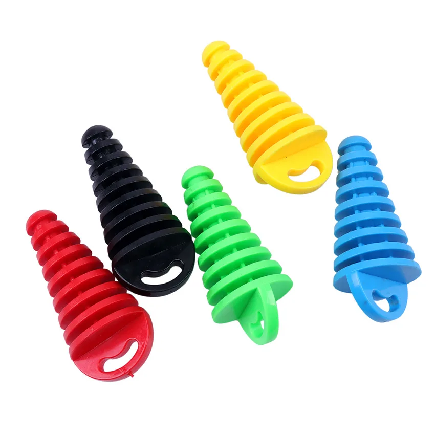 Colorful Exhaust Pipe Plug Terminale Scarico Motocross Tailpipe Rubber Air Bleeder Washable Exhaust Silencer Motor Accessories