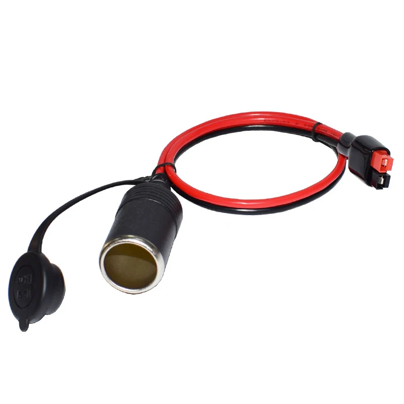 

12V Female Cigarette Lighter 12AWG 30A Heavy Duty Cable with Anderson Powerpole For Device Transfer/Connection 0.5m