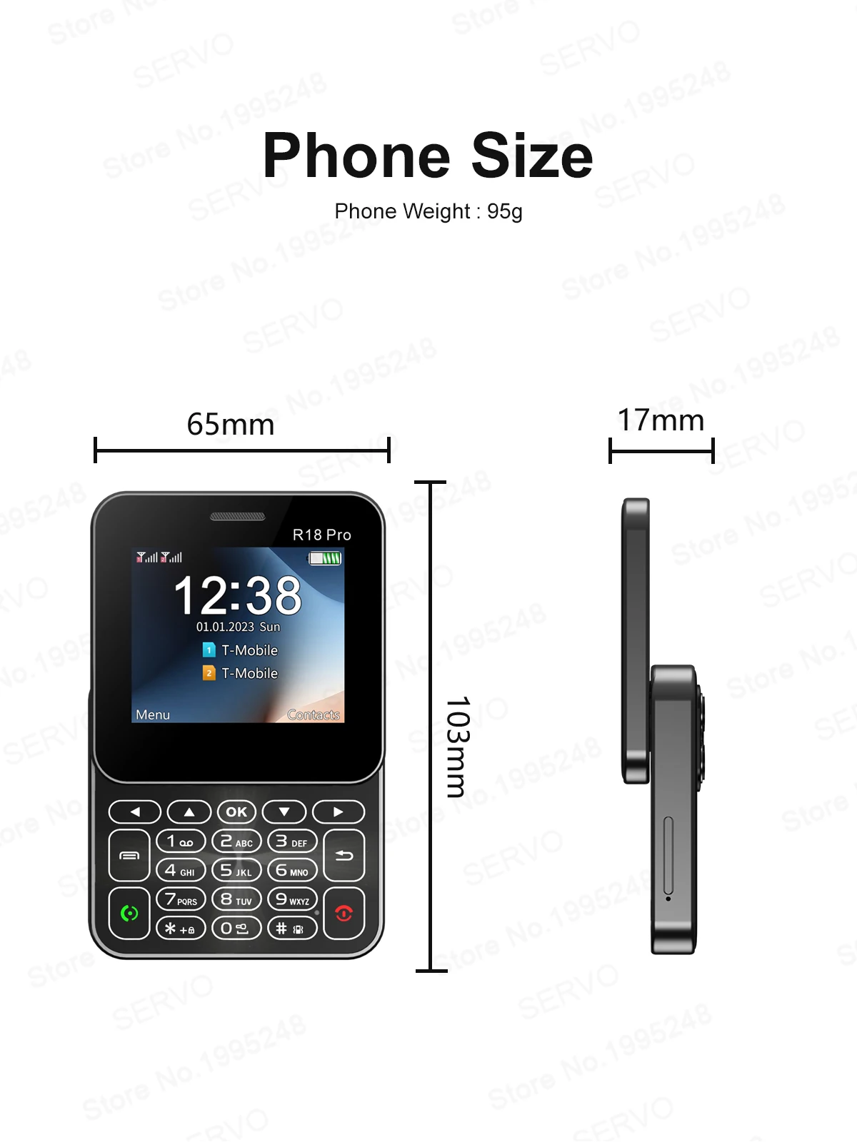 SERVO AUAR11 2.4 Inch Rotatable Screen Feature Phone Dual SIM Magic Voice Speed Dial Blacklist Flashlight FM 2G Keypad Cellphone