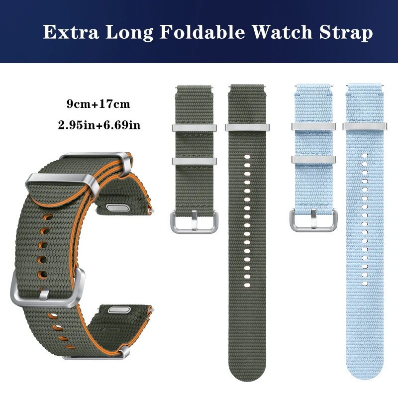 

Extra long Fashionable Athleisure Band for Galaxy Watch 7 Waterproof Sport Strap for Galaxy Watch 4 5 6 HNBR Rubber Watch Strap