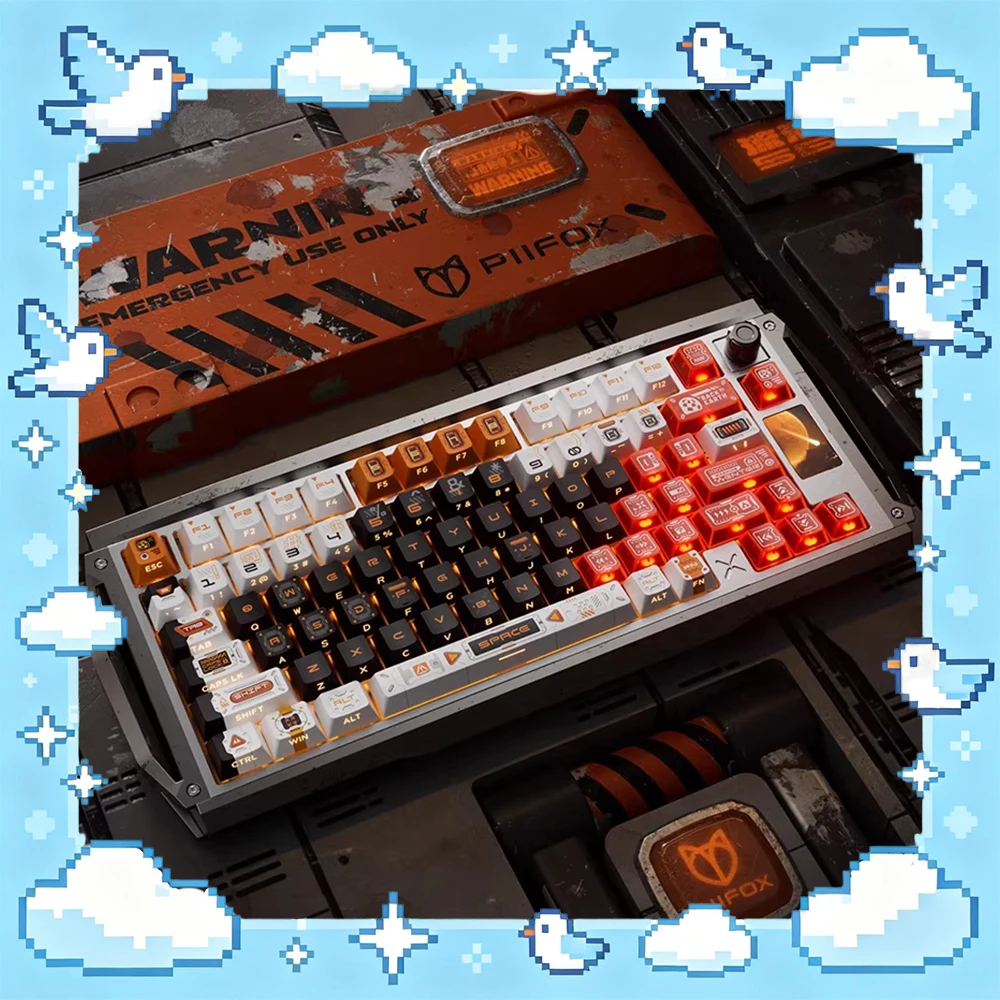 PIIFOX KCLLJH-C PC Keycaps PBTO Riginal Factory Height Five Sided Thermal Sublimation Height Keycaps Customized PC Accessories