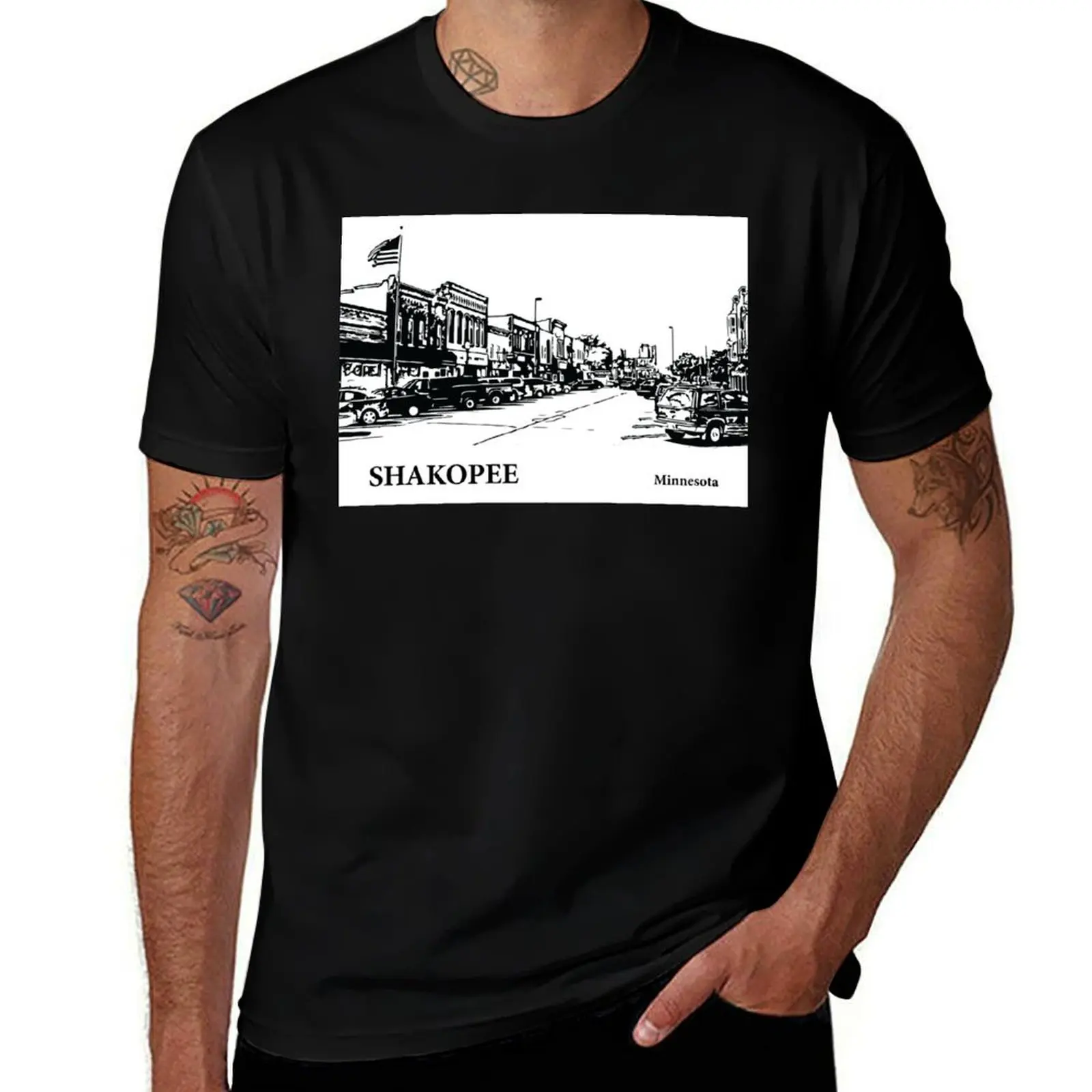 Shakopee Minnesota T-Shirt Minimalist Graphic Tee Shirt T-Shirt