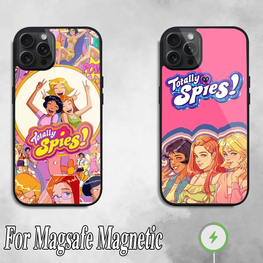 Totally Spies cartoon Phone Case For iPhone 11 Mini 12 13 Max 14 Plus 15 Pro Magesafe Magnetic Shell