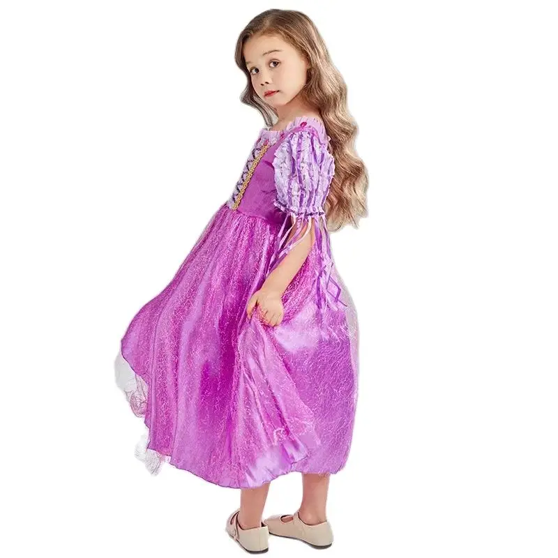 Girls Sofia Dress Children Halloween Birthday Party Princess Costumes Summer Sophia Puff Sleeve Fluffy Ball Gown Outfits for Kid