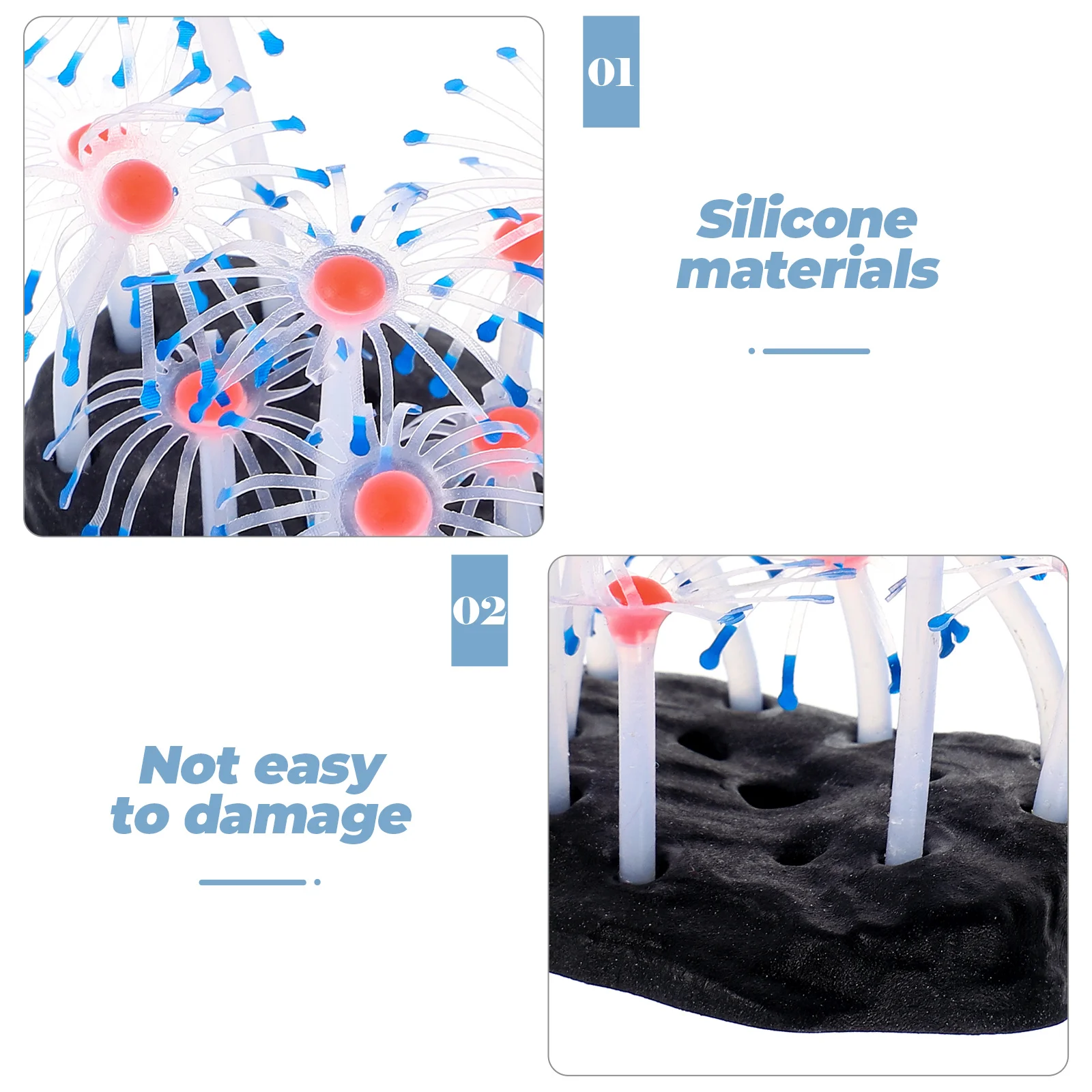 

Aquariums Decoration Fish Tank Ornaments Artificial Sea Anemone Sculpture Landscape