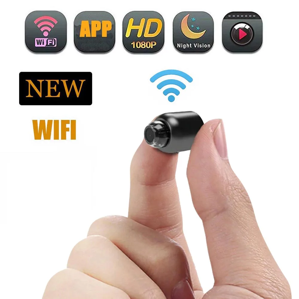 Mini 1080P HD Camera WiFi Wireless Night Vision Motion Detection Video Camera Home Security Camcorder Audio Video Recorder
